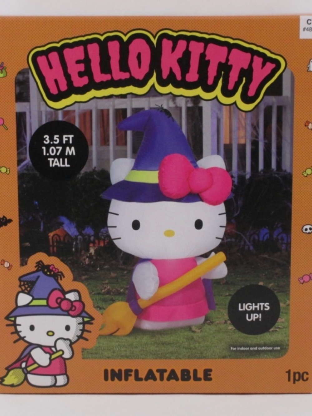 Hello Kitty Halloween Inflatable 3.5 Feet Tall Lights Up Gemmy 2025 Brand New